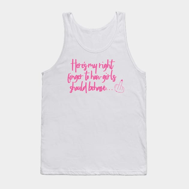 Mean Girls Raise your Right Finger Tank Top by baranskini